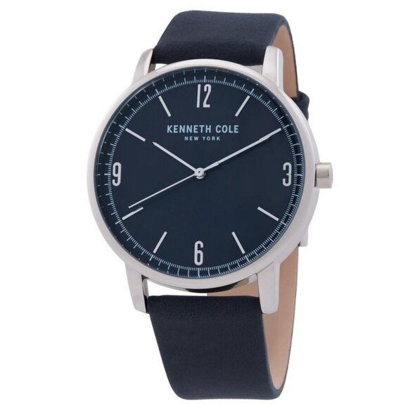 NWT Authentic Kenneth Cole New York Quartz Blue Dial Men's Watch - Picture 1 of 3